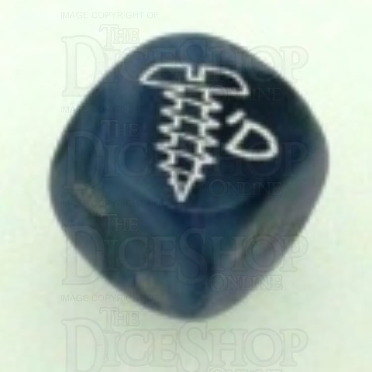 Chessex Phantom Black SCREWED Logo D6 Spot Dice
