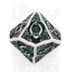 Q Workshop Celtic 3D Opaque White &amp; Black 7 Dice Polyset