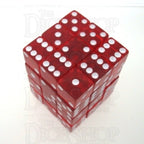 Koplow Transparent Red Square Cornered 36 x D6 Dice Set
