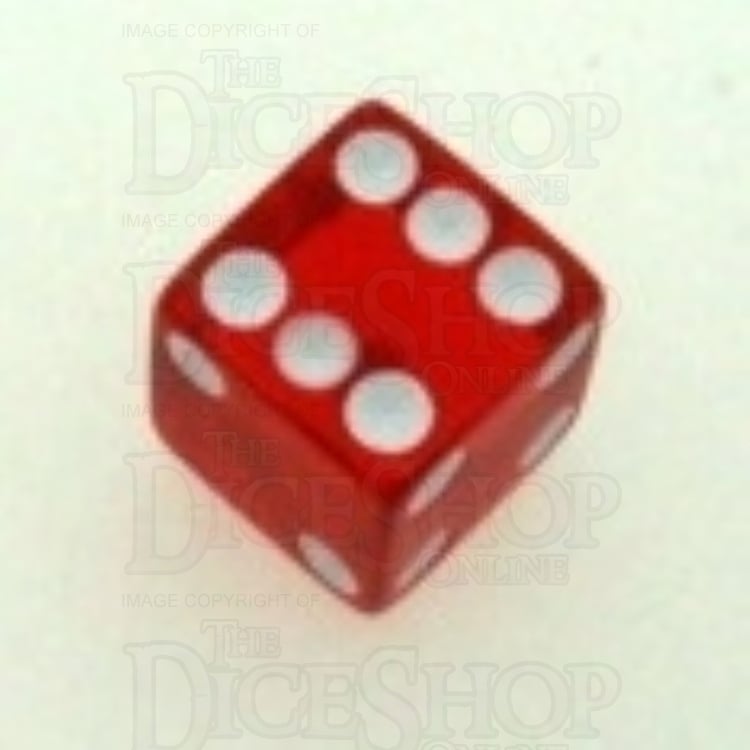 Koplow Transparent Red Square Cornered 36 x D6 Dice Set