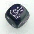 Chessex Gemini Purple & Steel SHIT Logo D6 Spot Dice