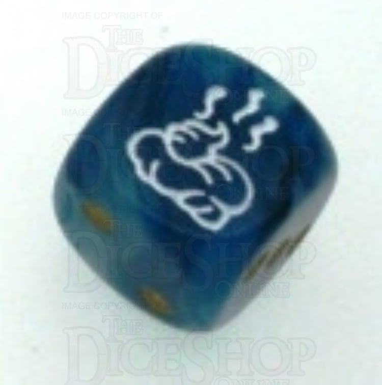 Chessex Phanton Teal SHIT Logo D6 Spot Dice