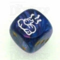 Chessex Lustrous Purple SHIT Logo D6 Spot Dice