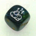 Chessex Scarab Jade SHIT Logo D6 Spot Dice