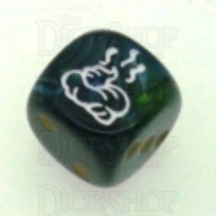 Chessex Scarab Jade SHIT Logo D6 Spot Dice