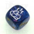 Chessex Scarab Royal Blue SHIT Logo D6 Spot Dice