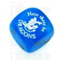Chessex Velvet Bright Blue Here There Be Dragons D6 Spot Dice