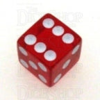 Koplow Transparent Red Square Cornered 12 x D6 Dice Set