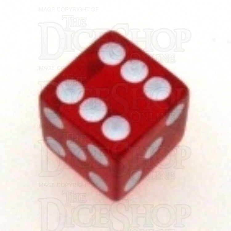 Koplow Transparent Red Square Cornered 12 x D6 Dice Set