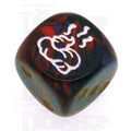 Chessex Gemini Purple & Red SHIT Logo D6 Spot Dice