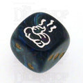 Chessex Lustrous Shadow SHIT Logo D6 Spot Dice