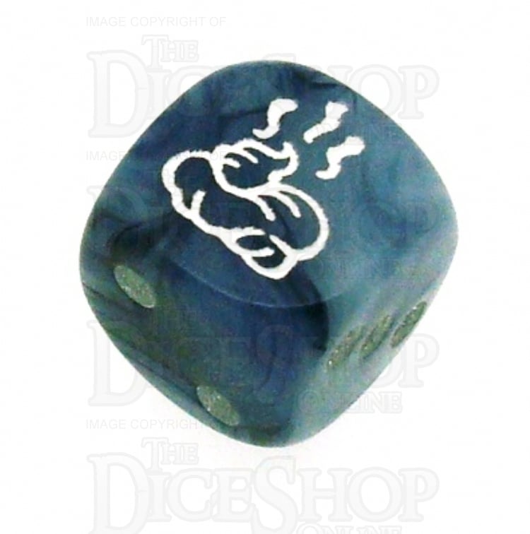 Chessex Phantom Teal SHIT Logo D6 Spot Dice