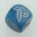 Chessex Phantom Teal SCREWED Logo D6 Spot Dice
