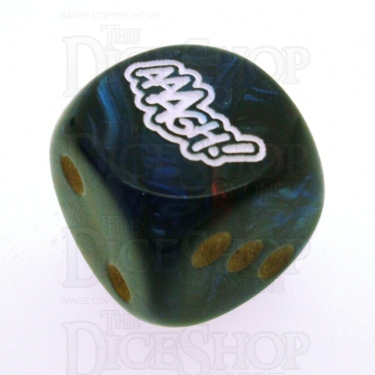Chessex Scarab Royal Blue AAAGH Logo D6 Spot Dice
