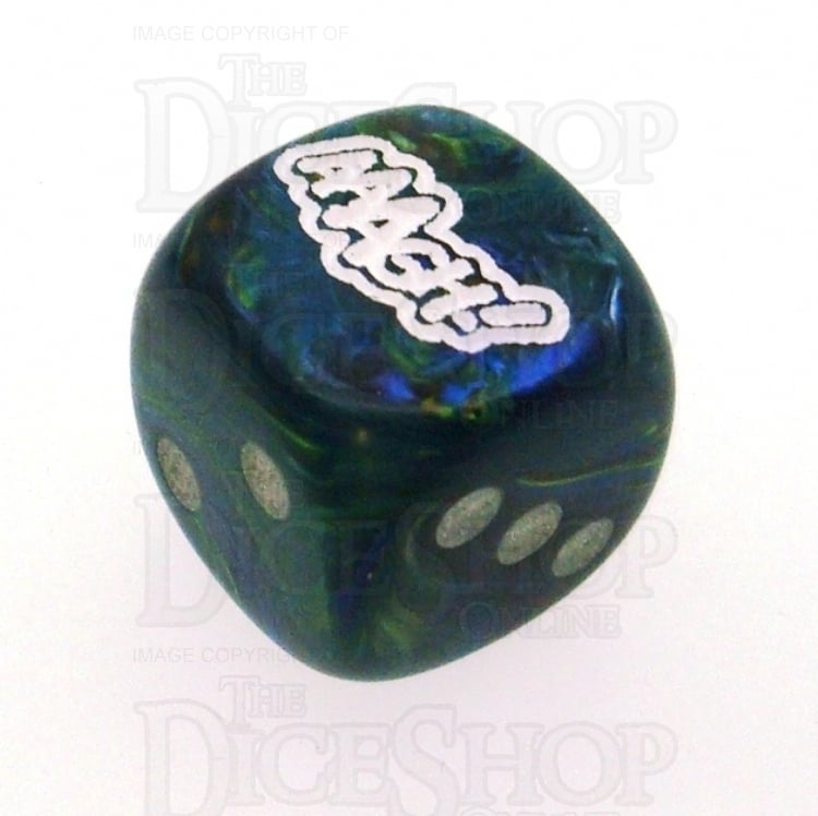 Chessex Festive Green AAAGH Logo D6 Spot Dice