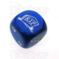 Chessex Gemini Blue RIP Logo D6 Spot Dice