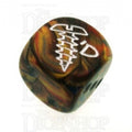 Chessex Lustrous Gold SCREWED Logo D6 Spot Dice