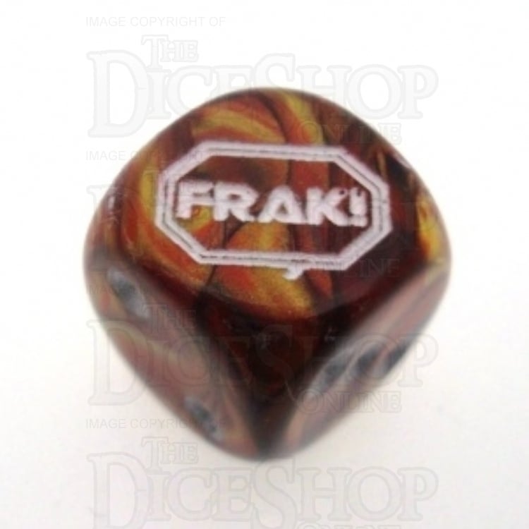 Chessex Lustrous Gold FRAK! Logo D6 Spot Dice