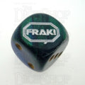 Chessex Gemini Blue & Green FRAK! Logo D6 Spot Dice