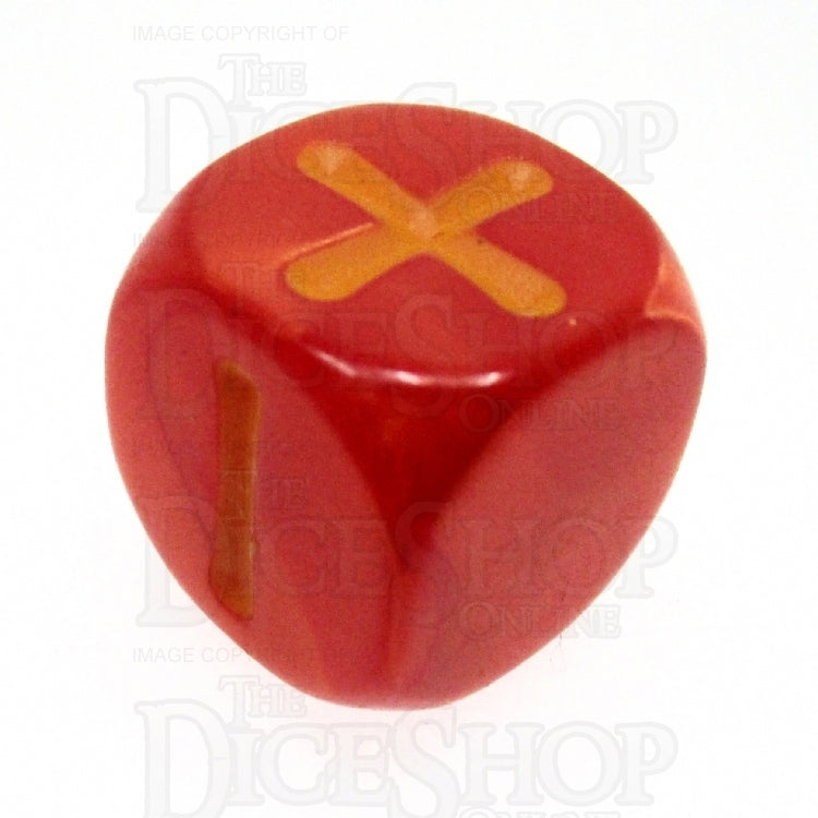 Evil Hat Winter Knight Pearl Red & Gold Fudge Fate D6 Dice