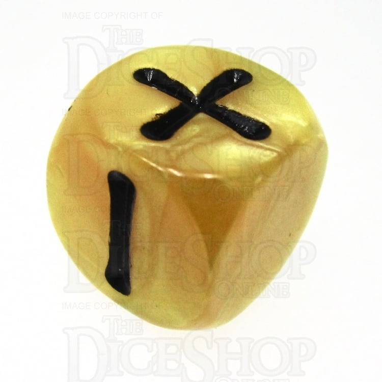 Evil Hat Centurion Pearl Gold & Black Fudge Fate D6 Dice