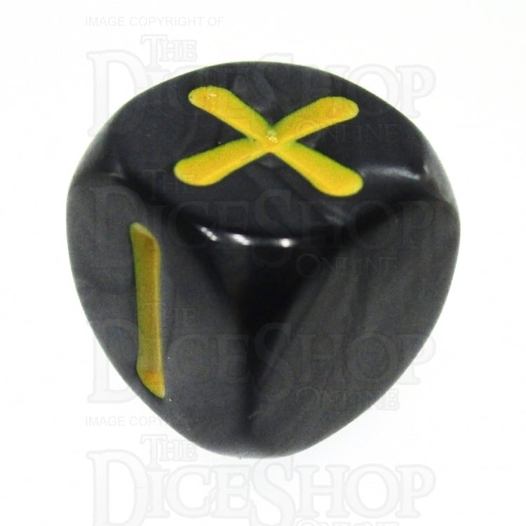 Evil Hat Centurion Pearl Black & Yellow Fudge Fate D6 Dice