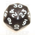 D&G Opaque Black & White JUMBO 28mm D30 Dice
