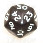 D&G Opaque Black & White JUMBO 28mm D30 Dice
