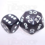 D&G Opaque Black & White JUMBO 28mm D30 Dice