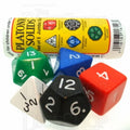 Koplow Opaque Platonic Solids JUMBO 5 x Polyhedral Dice Set