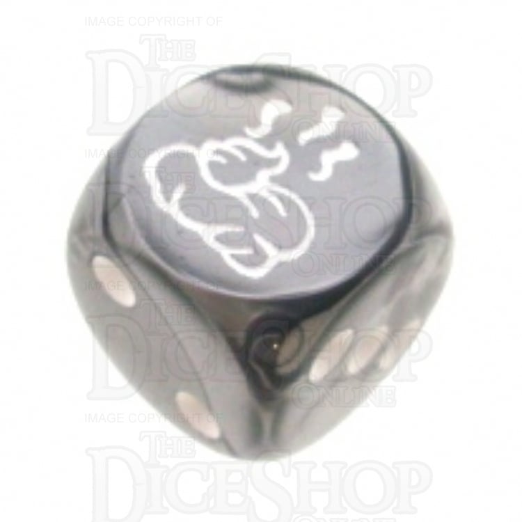 Chessex Gemini Steel SHIT Logo D6 Spot Dice