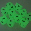 GameScience Glow in the Dark & Black Ink 10 x D10 Dice Set
