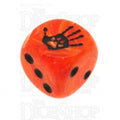 Chessex Vortex Orange & Black Werewolf Shapeshifter D6 Spot Dice