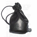 TDSO Large Black Faux Leather Round Base Dice Bag