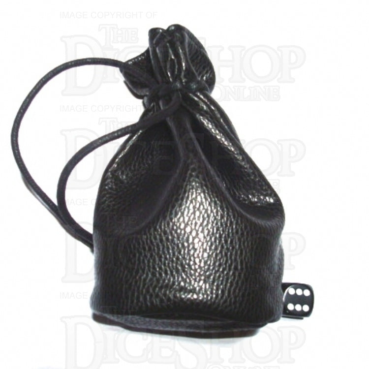 TDSO Large Black Faux Leather Round Base Dice Bag