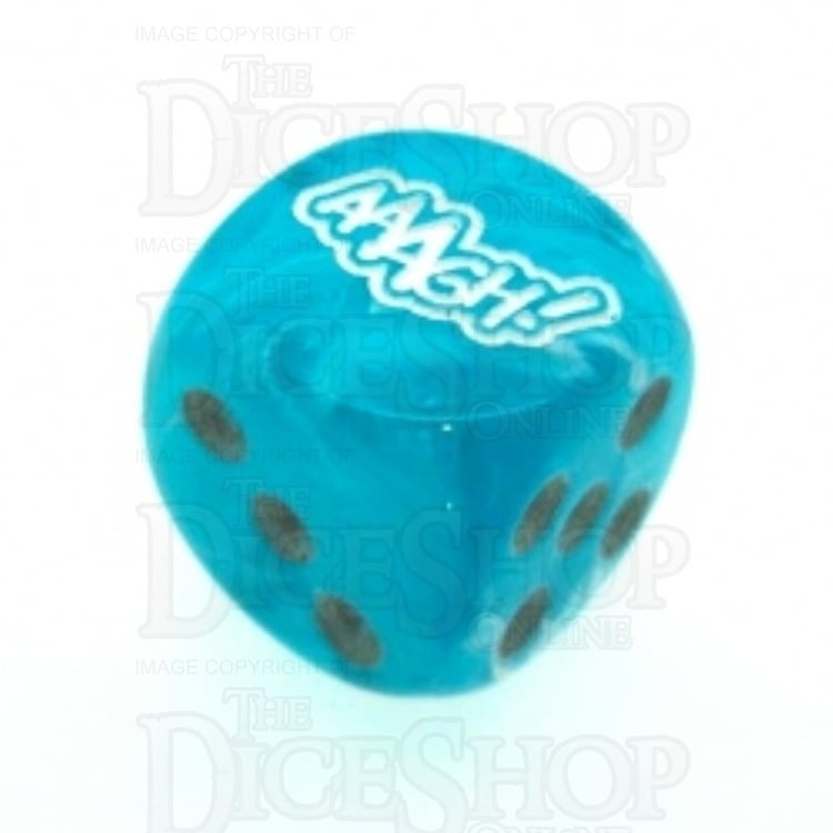 Chessex Cirrus Aqua AAAGH Logo D6 Spot Dice