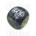 Chessex Vortex Black LOL Logo D6 Spot Dice