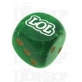 Chessex Vortex Green LOL Logo D6 Spot Dice