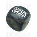 Chessex Lustrous Black LOL Logo D6 Spot Dice