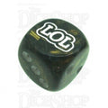 Chessex Leaf Black Gold LOL Logo 16mm D6 Spot Dice