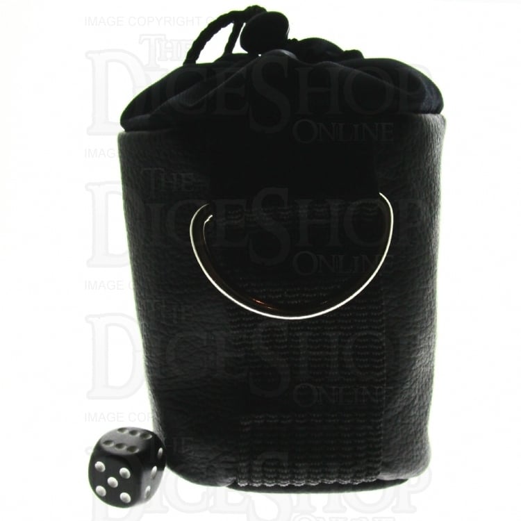 Chasm Vortex Large Pitch Black High Grade Leather Dice Bag