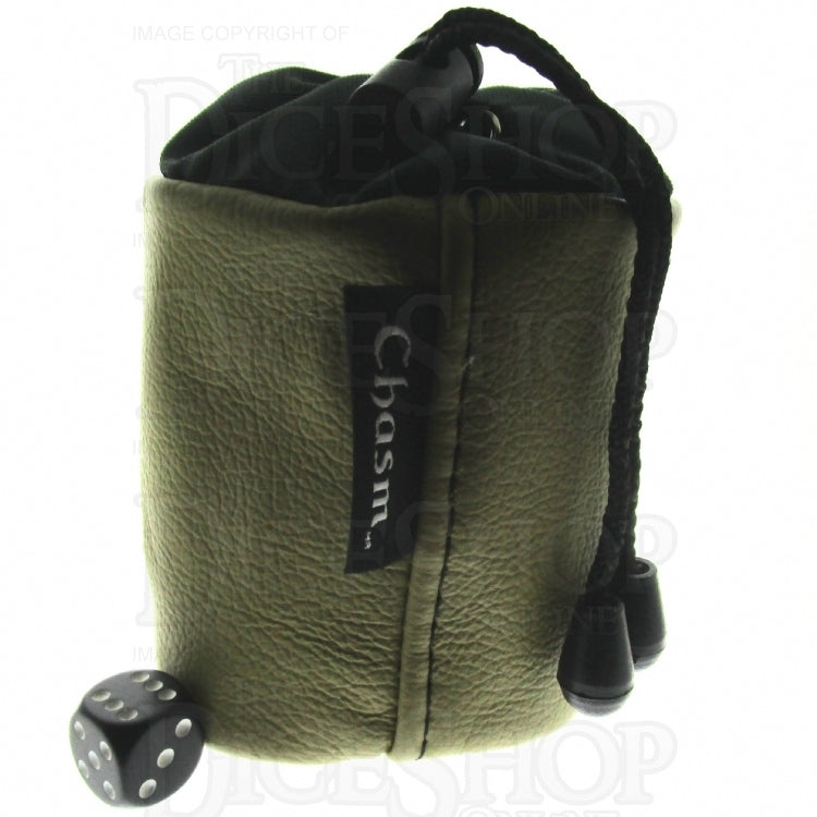 Chasm Vortex Large Gold High Grade Leather Dice Bag