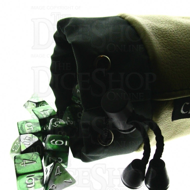 Chasm Vortex Large Gold High Grade Leather Dice Bag