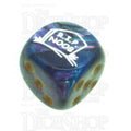 Chessex Lustrous Purple RIP NOOB Logo D6 Spot Dice