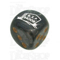 Chessex Lustrous Black RIP NOOB Logo D6 Spot Dice