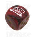 Chessex Vortex Burgundy RIP NOOB Logo D6 Spot Dice