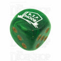 Chessex Vortex Green & Gold RIP NOOB Logo D6 Spot Dice