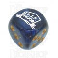 Chessex Scarab Royal Blue RIP NOOB Logo D6 Spot Dice