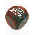Chessex Gemini Copper & Teal RIP NOOB Logo D6 Spot Dice