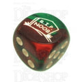 Chessex Gemini Green & Red RIP NOOB Logo D6 Spot Dice